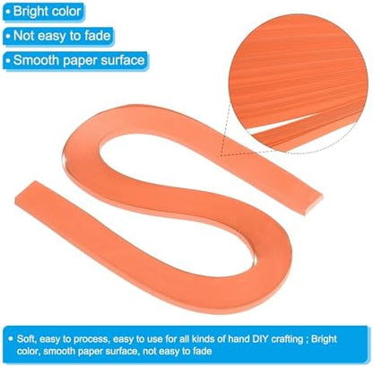 PATIKIL 360pcs Quilling Strips Paper 3/16"(5mm) 21"(54cm) Origami Paper Quilling Strip for Art DIY Hand Craft Christmas, Dark Orange - Image 3