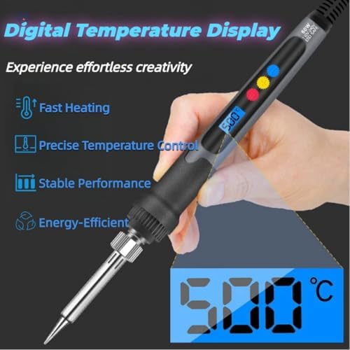 Wood Burning Kit for Adults 114PCS with Soldering Iron, Pyrography Pen, Stencils & Wood Slices, Adjustable Temperature Woodburning Tool Set for Beginners, Leather Burning, DIY Carving Art Projects - Image 5