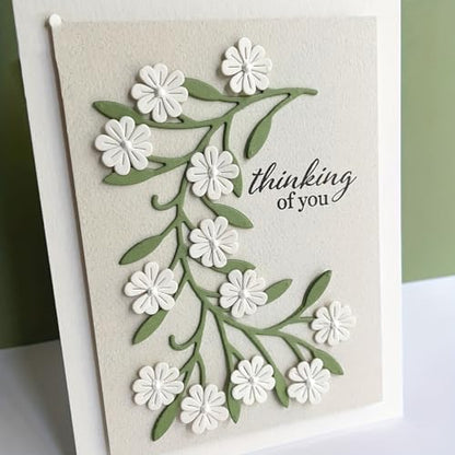 Lapoo Flowers Cutting Die for Scrapbooking - Durable Metal Cutting Die for DIY Scrapbook Photo Album Decorative Paper Card, Metal Card Making Supplies (Daisy Cherry Blossoms 4.3 x 3 in) by LAPOO