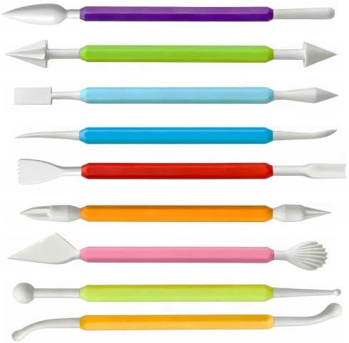 9PCS Air Dry Clay Tools for Kids, Double-Ended Modeling Clay Tools, Polymer Tools Kit for DIY Moulding Project, Pottery Wheel, Crafting Supplies, Pros, Beginners, Adults by Unknown