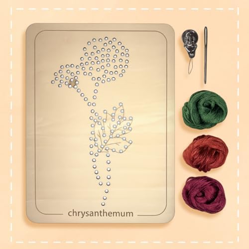Wooden Flower Lacing Embroidery Kits for Beginners, Set of 5 Learn-to-Stitch Craft Boards, Sewing & Embroidery Art Kits for Kids Ages 8+, DIY Craft Projects, Educational Gifts, Party Favors (Autumn) - Image 3