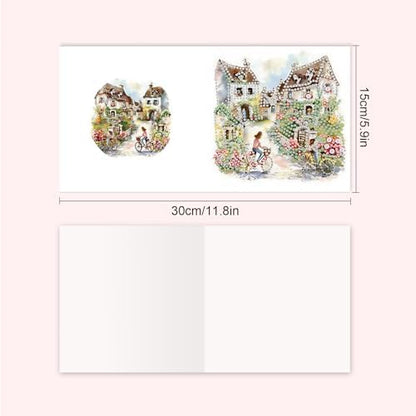 6 Pack Diamond Painting Gift Card Diamond Art Kits for Adults Birthday Wedding Anniversary Greeting Get Well Congratulations Thank You Cards with Envelopes || House Alley Bicycle - Image 2
