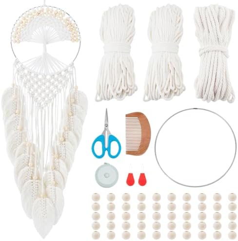 FREEBLOSS Tree of Life Macrame Kit for Beginners DIY Macrame Wall Hanging Tapestry with Instructions Boho Home Decor for Living Room Bedroom by FreeandCreativeCraftsArt