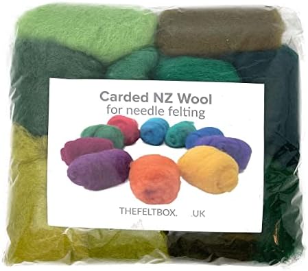 The Felt Box Needle Felting Wool Carded Batts Shade Pack 100 Grams 3.5 Oz -Green - Image 6