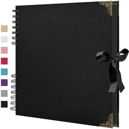 Scrapbook Album 10x10 Inch - Hardcover Kraft Paper Photo Album with 40 Pages, Memory Book for Wedding, Anniversary, Family, Christmas, Baby Shower, Ideal for Preserving Precious Moments by HoneyTolly