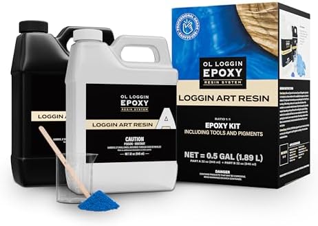 Ol Loggin Epoxy Resin Art Starter Kit, 64 oz. - VOC-Free, Food Safe, Clear, OLE-AR-064-SK by Unknown