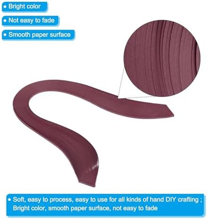 PATIKIL 240pcs Quilling Strips Paper, 3mm x 39cm Origami Paper Quilling Kits for Adults Beginner Art DIY Craft Christmas, Wine Red - Image 3