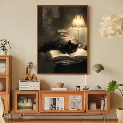 Black Cat Paint by Numbers Kit for Adults Framed Canvas, Frameworkless - Image 6