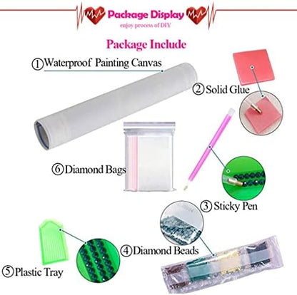 Eiazuiks Diamond Painting Kits for Adults, Books 5D DIY Diamond Art Kits Full Drill Diamond Dots for Gift Wall Decor and Relaxation Gem Arts 12x16 inch - Image 4