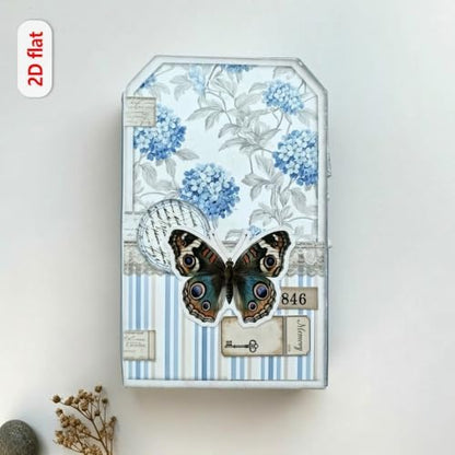 XINPOCUT Blush&Bloom Junk Journal Kit Mini Project,Folio Booklet Craft Kit, Junk Journal Kit, Scrapbooking Supplies, Journaling Decor, Mini Folio Writer Folder Project, Arts & Crafts Gifts - Image 6