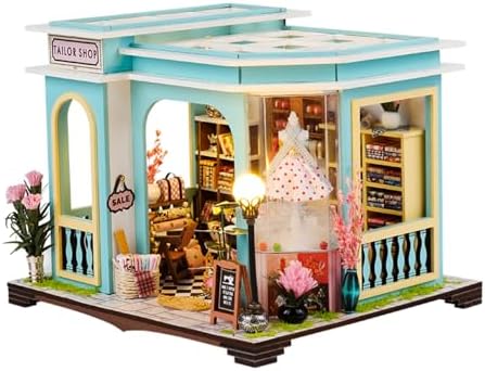 DIY Miniature Dollhouse Room Kit for Teens and Adults-Tailor Shop by FANSETOYUMA