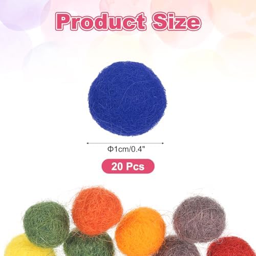 PATIKIL Wool Felt Balls Beads Wool Felting Pom 1cm 10mm Dark Blue for Home Decor DIY Crafts Handcrafts Project Pack of 20 - Image 2