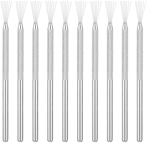 DIYOOHOMY 10 Pcs Clay Needle Tool Set, 7-Pin Polymer Clay Sculpting Tools for Pottery Scoring Texturing Carving, Feather Wire Texture Ceramic Modeling Detailing Nail Art DIY Craft Supplies by DIYOOHOMY