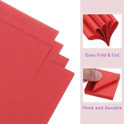 DMiotech 500 Sheets 2x2 Inch Origami Paper, Red Square Origami Paper Easy Fold Double Sided Paper for DIY Arts and Crafts - Image 5