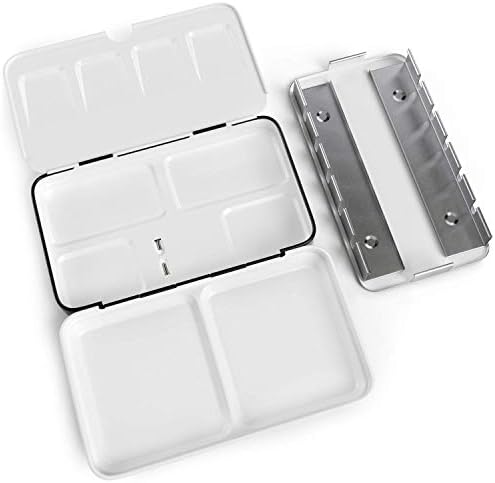 ARTEZA Watercolor Paint Set, 12 Half Pans, Tin Box and Water Brush Pen - Image 4