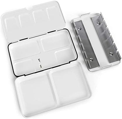 ARTEZA Watercolor Paint Set, 12 Half Pans, Tin Box and Water Brush Pen - Image 4