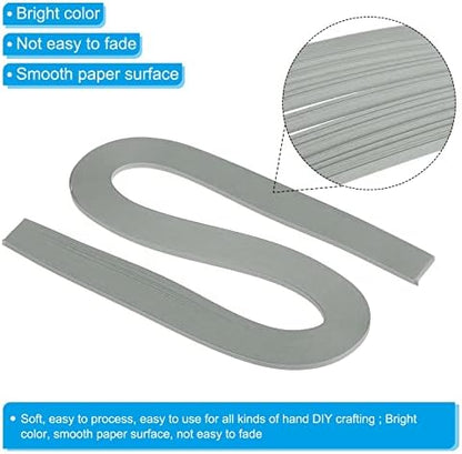 PATIKIL Quilling Strips Paper 120pcs 1/8"(3mm) 54cm Origami Paper Quilling Strip for Art DIY Hand Craft Christmas Light Grey - Image 3