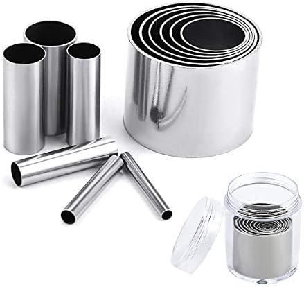Fireboomoon 12 PCS Hole Hollow Punch Cutter Set with Storage Case,Stainless Steel Round Circle Ring Clay Cutters Ceramics Dotting Baking Indentation Mold Tools for Polymer Clay Pottery Handmade Craft by FIREBOOMOON