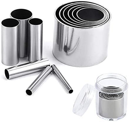 Fireboomoon 12 PCS Hole Hollow Punch Cutter Set with Storage Case,Stainless Steel Round Circle Ring Clay Cutters Ceramics Dotting Baking Indentation Mold Tools for Polymer Clay Pottery Handmade Craft by FIREBOOMOON