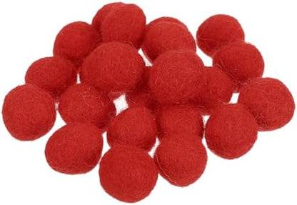 PATIKIL Wool Felt Balls Beads Wool Felting Pom 1.5cm 15mm Dark Red for Home Decor DIY Crafts Handcrafts Project Pack of 20 by PATIKIL