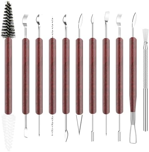 11PCS Clay Sculpting Tools Kit, Polymer Clay Tools for Pottery, Double-Head Ceramics Tool for Carving, Air Dry Clay, Pottery Kiln, Pottery Wheel, Shaping, Molding, Modeling, Adults, Students, Supplies by Unknown