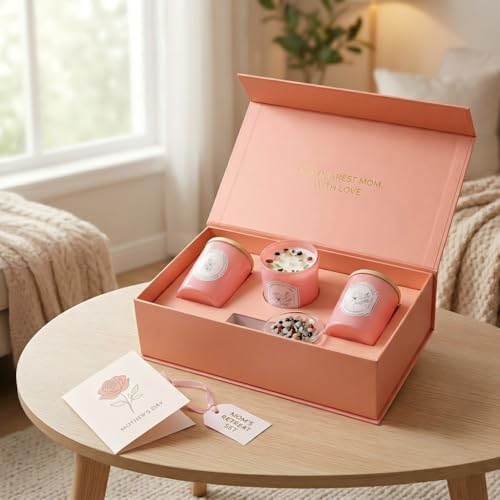12 Pcs 10oz Pink Glass Candle Jars with Lids & Crystals for Candle Making - Image 2
