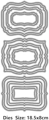 Lapoo Cutting Die for Scrapbooking, 3D Backgrounds Frame New Cutting Dies DIY Album Card Making Decor Paper Craft Metal Die Cuts Party Decorations (9 Flower Borders 7.3 x 3.1 in) - Image 6