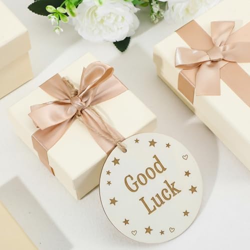 10PCS Wood Circles for Crafts 4 Inch Wood Rounds Wooden Circles for Crafts Wood Ornament Blanks Wooden Discs with 10 Strings for DIY Painting Crafting Party Christmas Home Decor Gift Tags - Image 6