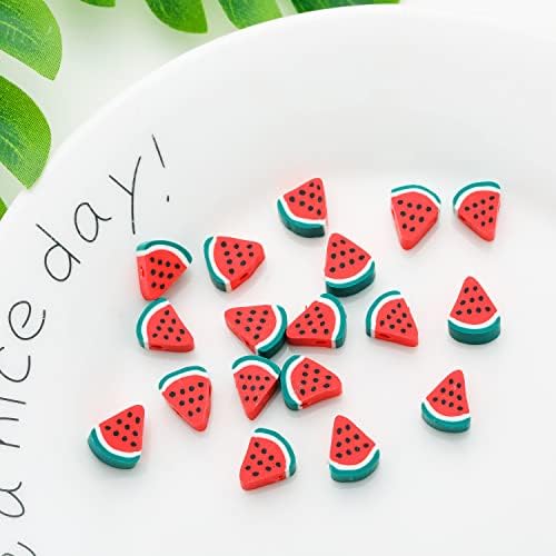 100pcs Watermelon Polymer Clay 10mm Spacer Beads for Women Jewelry Making DIY Bracelet Necklace Earring Kit (Watermelon) - Image 5