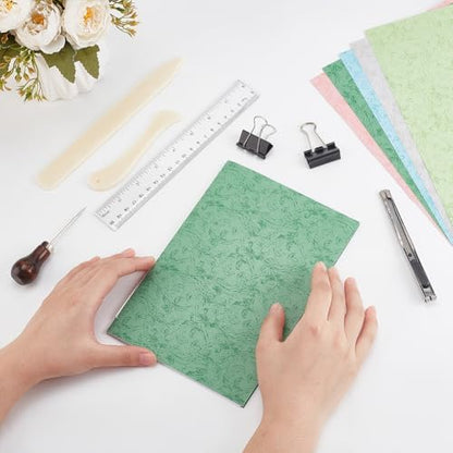 WEBEEDY 4 Sets DIY Bookbinding Kit Complete Book Making Kit DIY Writing Journal Set Bookbinding Starter Kit for Adults Beginners Work Note Taking Travel Business Personal Diary,8X6/15X21cm(A5) - Image 5