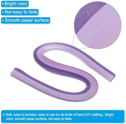 PATIKIL 120pcs Quilling Strips Paper 1/8"(3mm) 21" Origami Paper Quilling Strip for Art DIY Hand Craft Christmas, Gradient Purple - Image 3