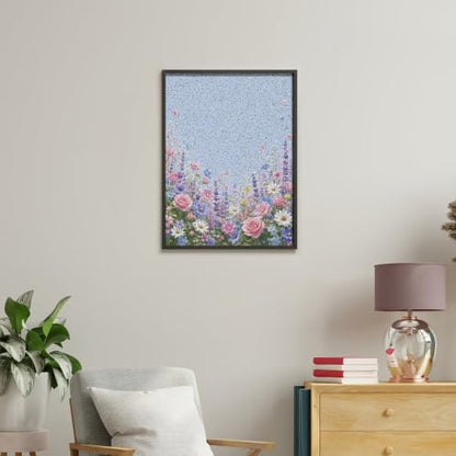 Bozfoxa Paint by Numbers Kit for Adults Beginner Blue Rose Meadow - Image 4