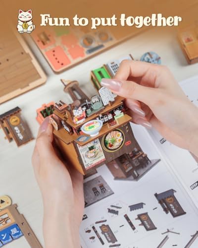 CUTEBEE Book Nook Kit - DIY Miniature House Japanese Street Ramen Shop - Image 4