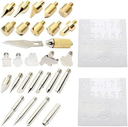 Treedix 28 Pieces Wood Burning Kit Adjustable Temperature 200℃~480℃ Wood Burning Tool Kits Carving Iron Tip for Embossing/Adults/Beginners/Birthday/Wedding Anniversary/Halloween/Christmas DIY - Image 3