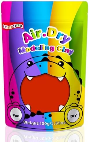ifergoo 100g Red Air Dry Clay, 3.5oz DIY Creative Modeling Clay for Kids by iFergoo