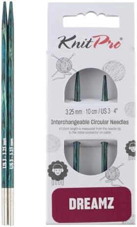 KnitPro Dreamz Interchangeable Circular Needles 4" (10cm) | US Size 3 (3.25mm) by KnitPro