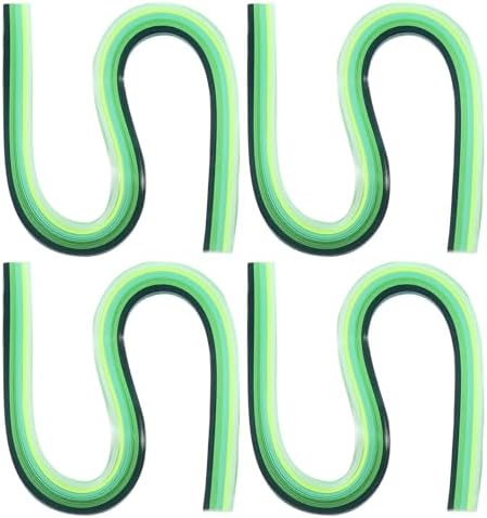 PATIKIL 540 x 10mm Rainbow Quilling Strips Paper,480 Pcs Origami Paper Quilling Strip for Art DIY Hand Craft Christmas, Gradient Green by PATIKIL