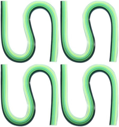 PATIKIL 540 x 3mm Rainbow Quilling Strips Paper,480 Pcs Origami Paper Quilling Strip for Art DIY Hand Craft Christmas, Gradient Green by PATIKIL