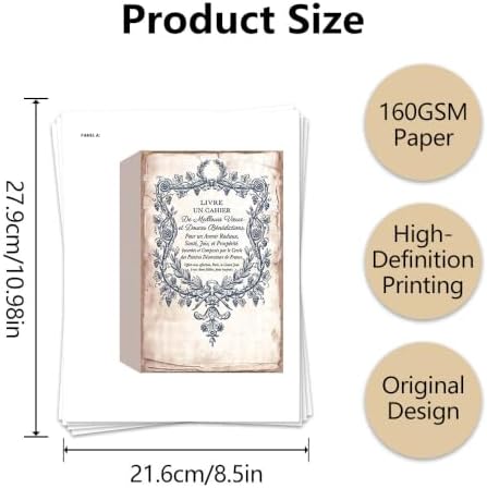 Indigo Vintage Curios Junk Journal Folio Kit, Vintage Scrapbook DIY Handcraft Supplies, Creative Mini Folder & Booklet Making Set for Handmade Art Projects - Image 2