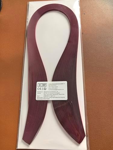 Pestal Pink Tone Quilling Paper Strips 5mm Quilling Strips for Crafts Single Color Origami Paper Strips 0.2inch Paper Filigree Strips (Burgundy No.21) - Image 5