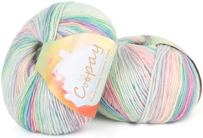 Coopay Yarn for Crocheting & Knitting, Gradient Cake Yarns (Watercolor) by Coopay