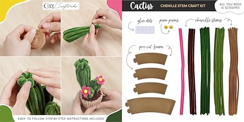 WeVeel Cozy Craftworks Chenille Stem Craft Kit (Plants) - Image 4