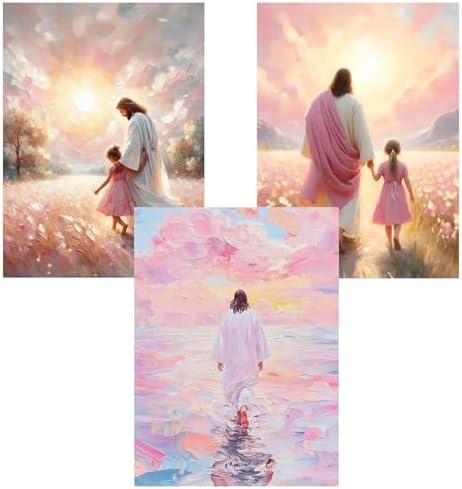 3 Pack Jesus Paint by Numbers Kit for Adults, Color By Numbers for Adults by BAWKENTON