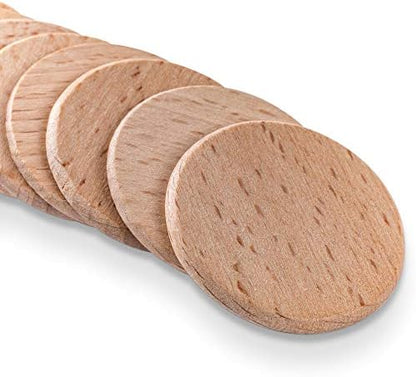 Super Z Outlet Round Unfinished 1.5" Wood Cutout Circles Chips for Arts & Crafts Projects, Board Game Pieces, Ornaments (100 Count) - Image 5