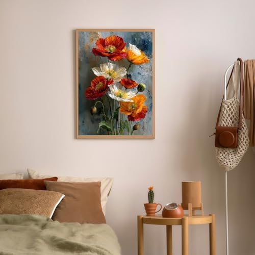 DOTSTART Paint by Numbers Kit for Adults, Attractive Flowers Acrylic Canvas - Image 5