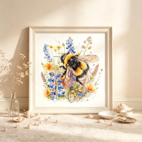 GXGLLPZBY Bee and Flower Diamond Art Kits for Adults,5D Diamond Painting - Image 5