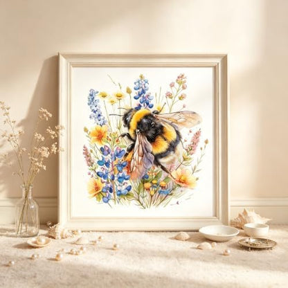 GXGLLPZBY Bee and Flower Diamond Art Kits for Adults,5D Diamond Painting - Image 5