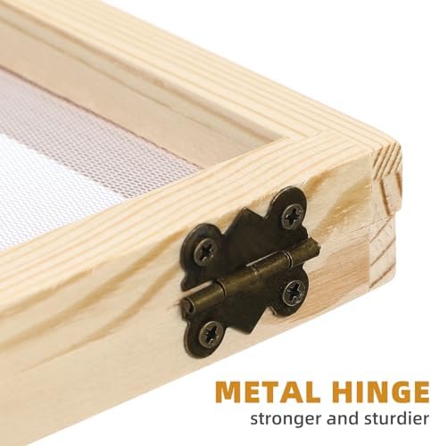 TOYANDONA 4 Pack Paper Making Screen Frames Wooden Mould and Deckle for Handmade Paper DIY Craft Kit 7.08 X 4.92 X 0.90 in - Image 3