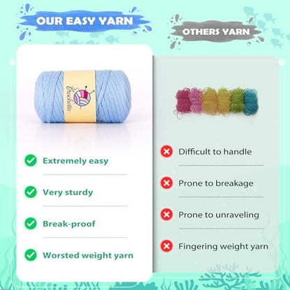 Crochetta Crochet Kit for Beginners, Beginner Crochet Starter Kit w Step-by-Step Video Tutorials, Learn to Crochet Kits for Adults Women Men, DIY Knitting Supplies, Axolotls (Blue and Pink) - Image 4