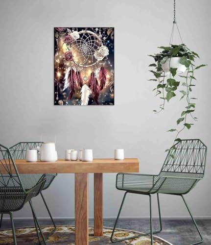 DYAIANGMU Dreamcatcher Stamped Cross Stitch Kit for Adults 15.7x11.8 inches - Image 3